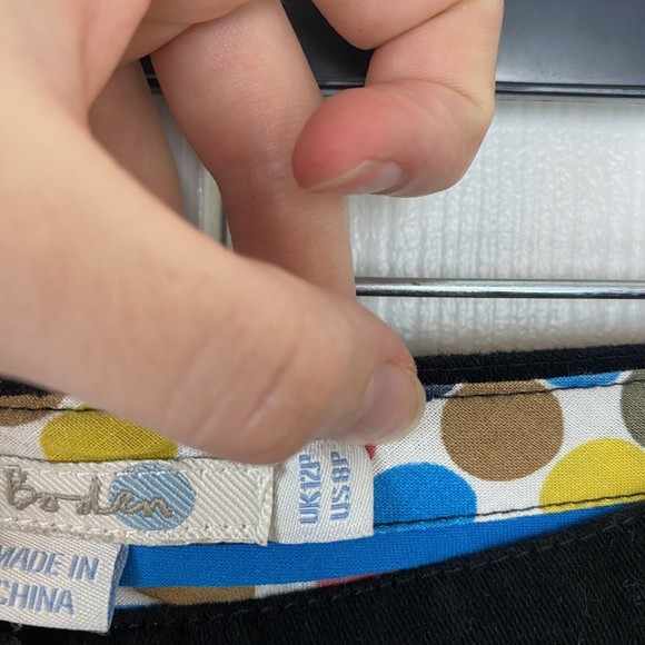 Boden Size 8 Pants Black Velvet Bootcut Mid Rise Flare Leg trousers - Picture 3 of 6